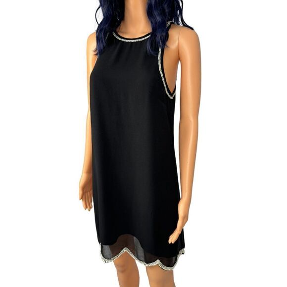 NBD Revolve Someone Like You Dress S Black Pearl Scalloped Mini Cocktail Party - Picture 4 of 5